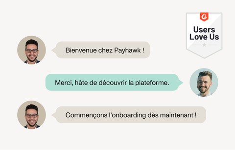 extrait d'une conversation lors du déploiement de Payhawk